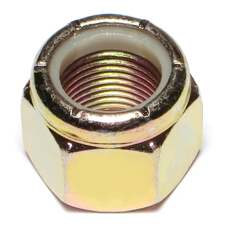 Midwest Fastener Nylon Insert Lock Nut, 3/4"-16, Steel, Grade 8, Yellow Zinc, 15 PK 51873